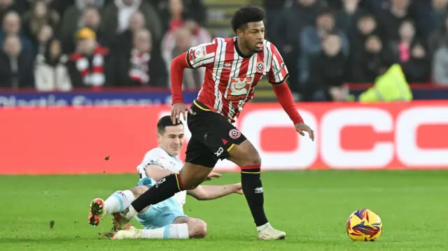 Sheffield United v Burnley match action