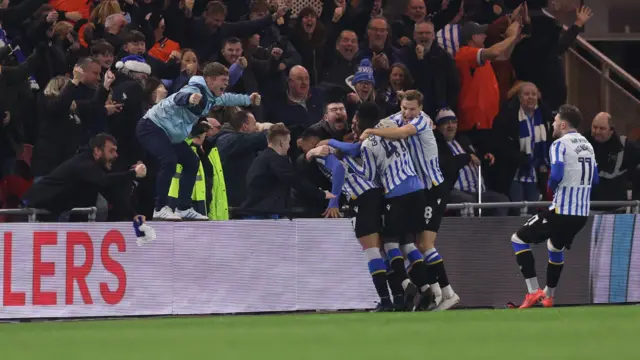 Sheffield Wednesday celebrate scoring