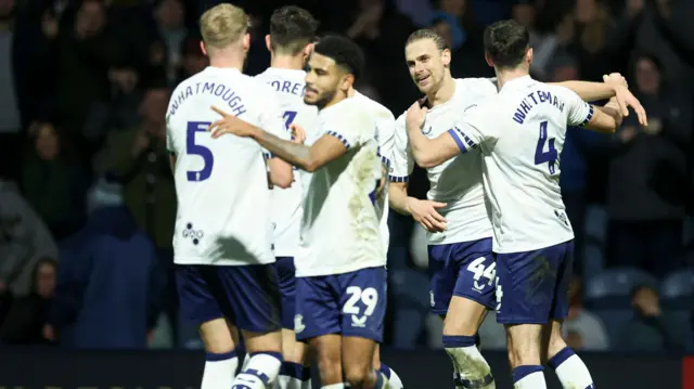 Preston celebrate goal