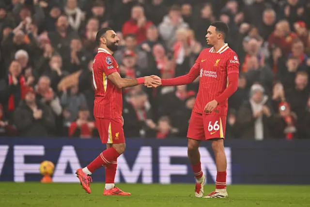 Mohamed Salah of Liverpool celebrates