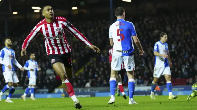 Wilson Isidor celebrates scoring for Sunderland