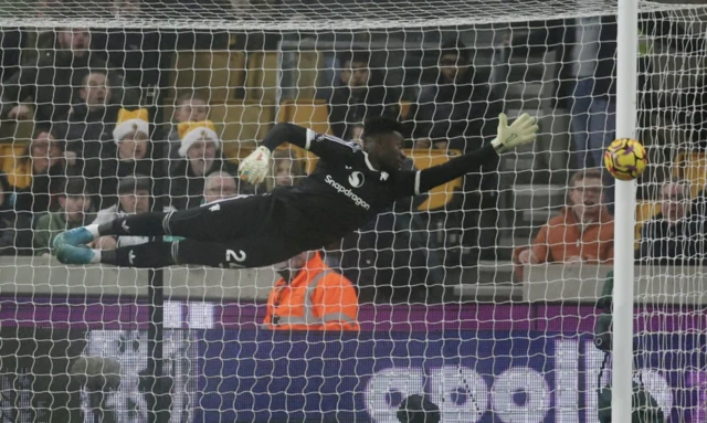 Manchester United's Andre Onana in action