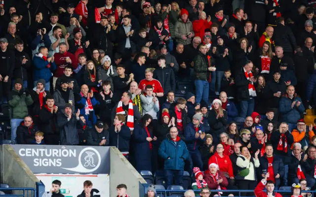 Dons fans at Kilmarnock