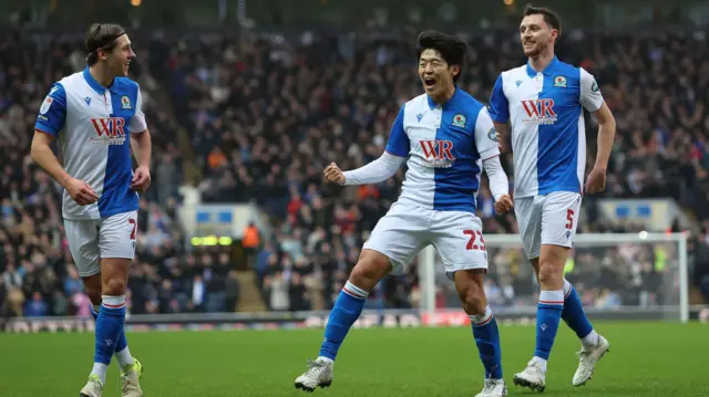 Blackburn celebrate scoring