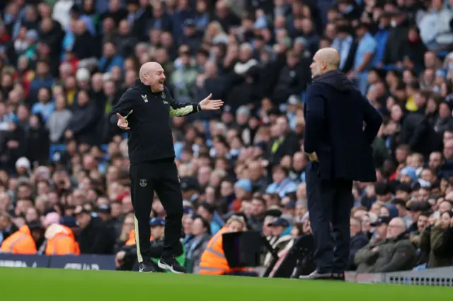 Sean Dyche and Pep Guardiola