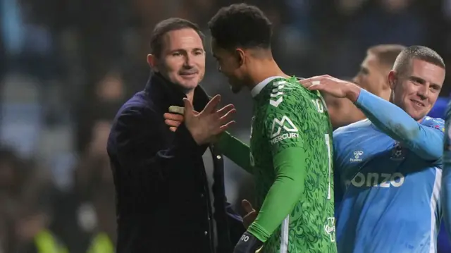 Frank Lampard celebrates with Coventry players