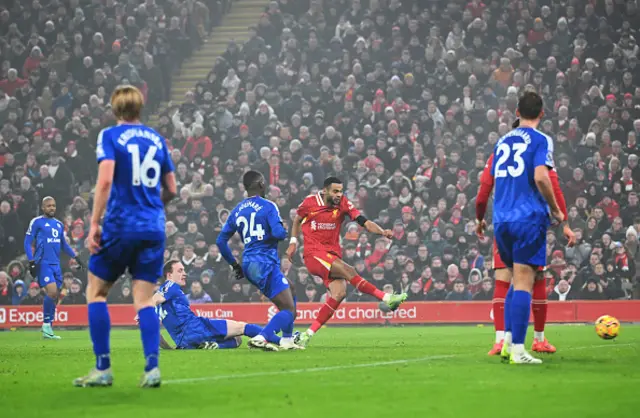 Cody Gakpo of Liverpool scores