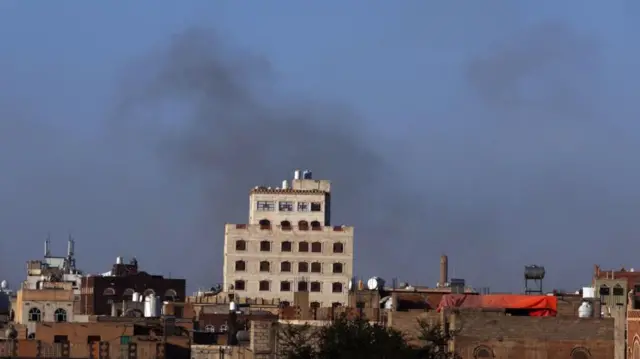 Smoke over a building