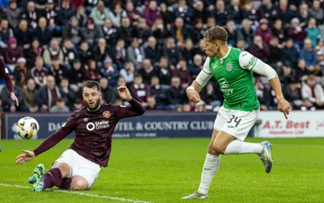 Dwight Gayle knocked in the winning goal at Tynecastle