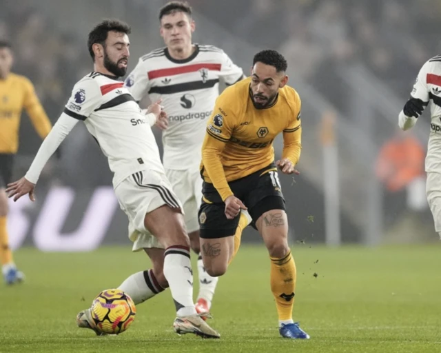 Wolverhampton Wanderers' Matheus Cunha on the ball