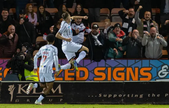 Dunfermline's Matty Todd celebrates