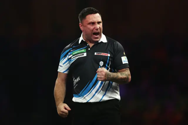 Gerwyn Price celebrates