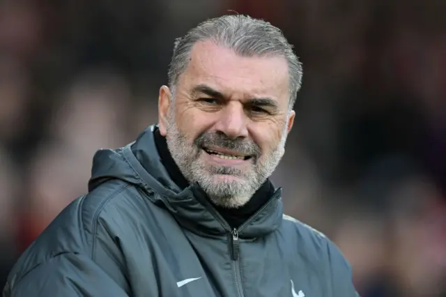 Ange Postecoglou grimacing