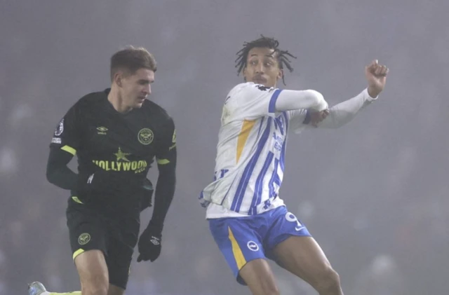 Brighton & Hove Albion's Joao Pedro in action