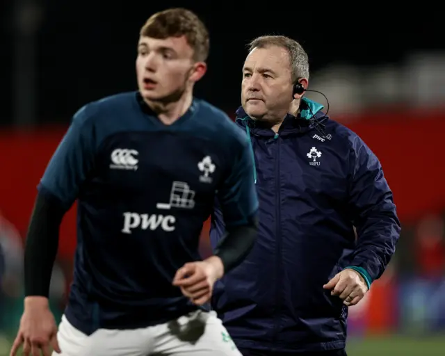 Jack and Richie Murphy in Ireland under-20s training