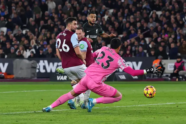 Cody Gakpo of Liverpool scores