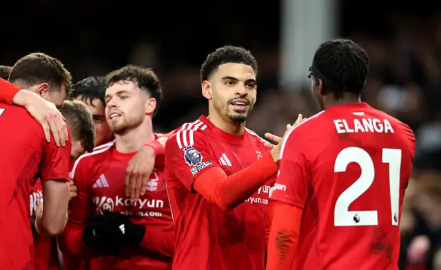 Morgan Gibbs-White of Nottingham Forest celebrates