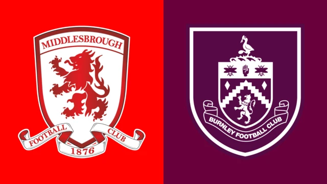 Middlesbrough and Burnley badges