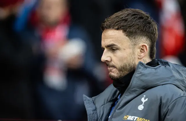 Tottenham Hotspur's James Maddison looks on