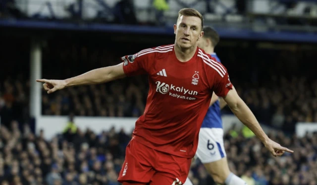 Nottingham Forest's Chris Wood celebrates