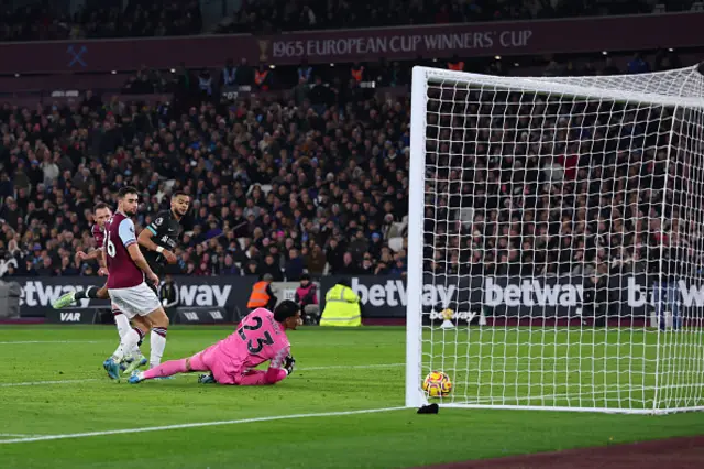 Cody Gakpo of Liverpool scores