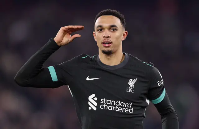 Trent Alexander-Arnold of Liverpool celebrates