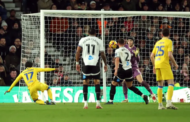 Largie Ramazani goes close for Leeds