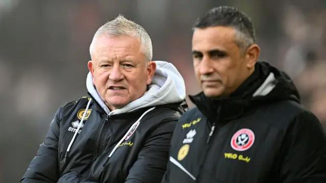 Chris Wilder and his assistant