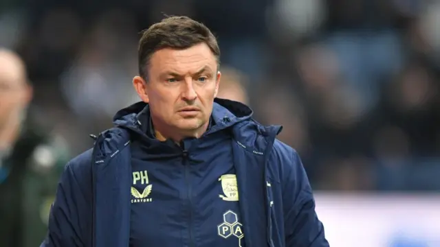 Preston North End boss Paul Heckingbottom watching his side during a Championship match