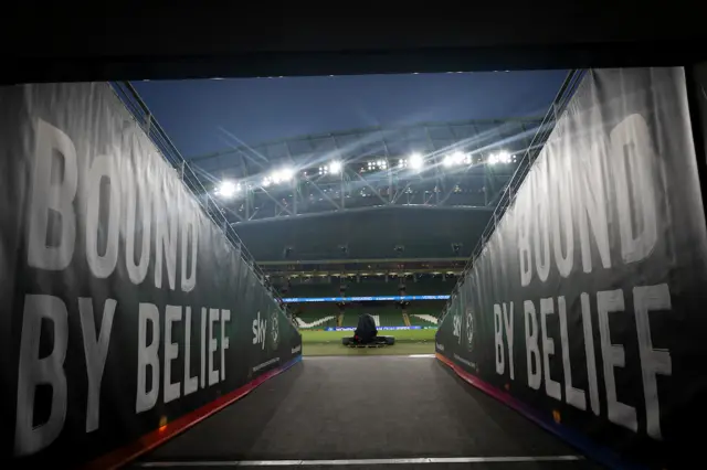 The Aviva Stadium tunnel