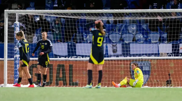 Scotland players look dejected