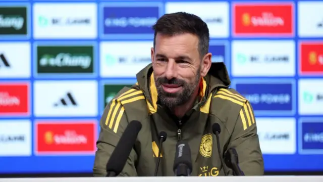 Leicester City manager Ruud van Nistelrooy in his first Leicester press conference