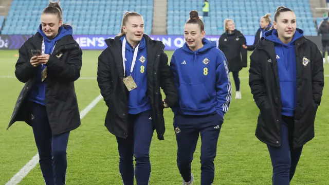 Northern Ireland players before the game