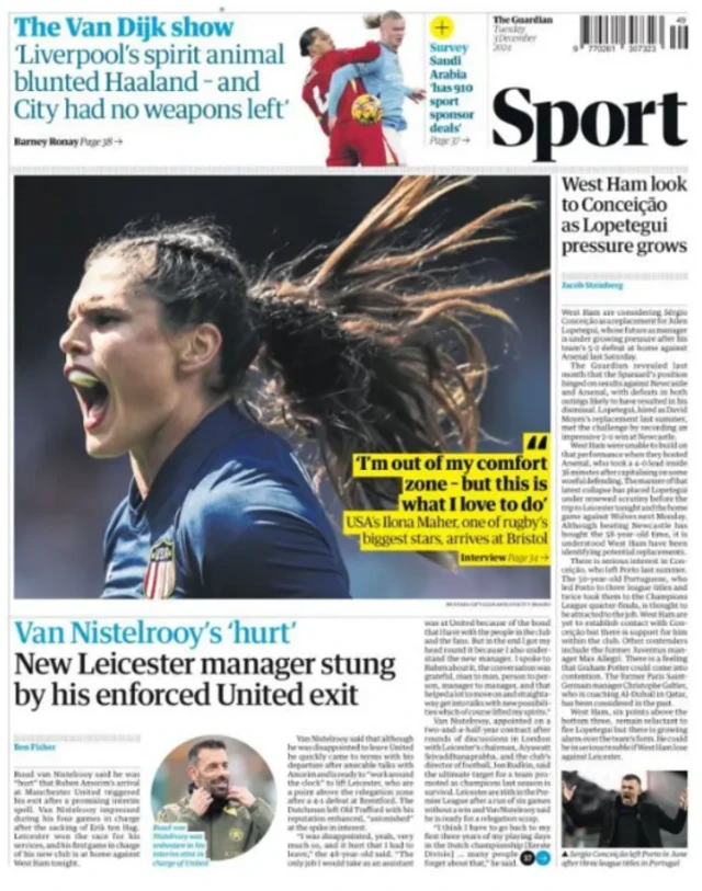 Guardian back page