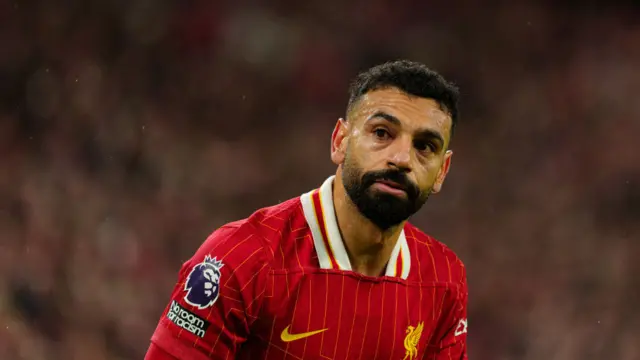 Mohamed Salah looks on