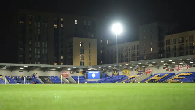 AFC Wimbledon's Plough Lane stadium before the game against Gillingham