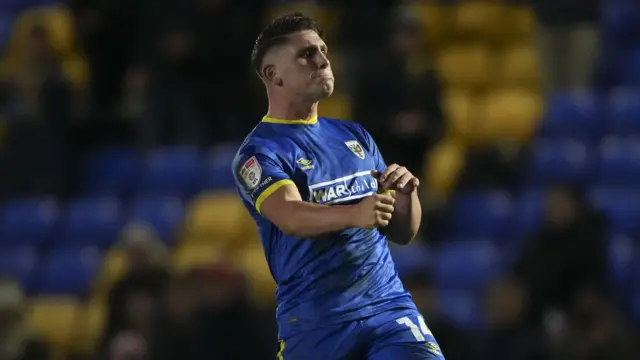 Matty Stevens celebrates his goal