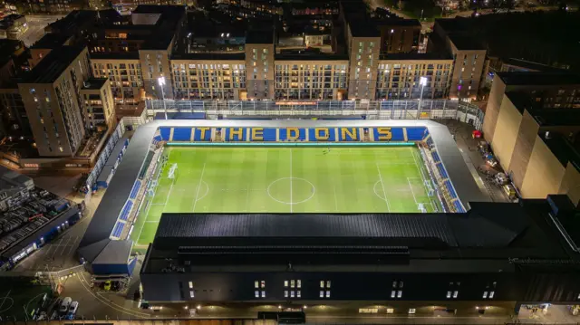 AFC Wimbledon's Plough Lane stadium from above