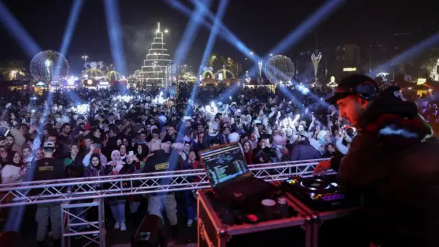 A DJ playing to a crowd