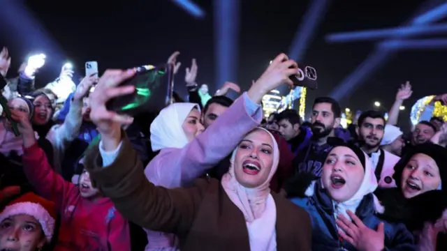 Women partying in a crowd