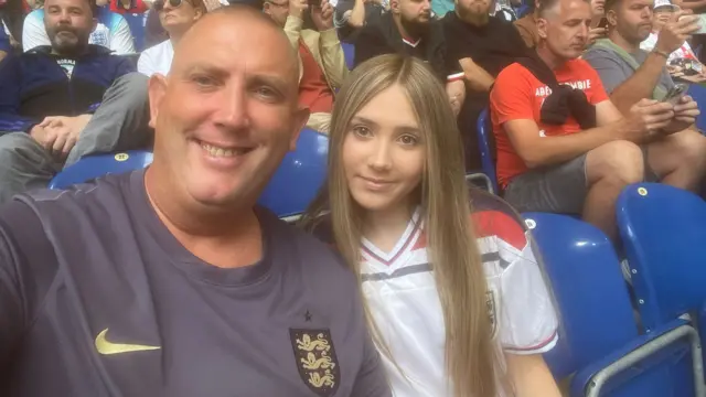 Image of Dad and daughter at Euro 2024