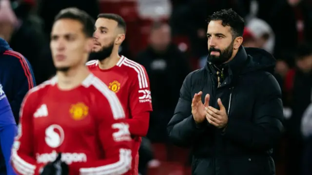 Ruben Amorim applauds his players