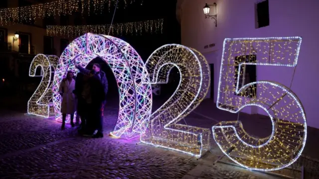 A light installation in Ronda, Spain