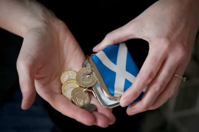 Money from a Saltire purse