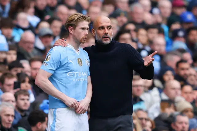 Pep Guardiola and Kevin de Bruyne