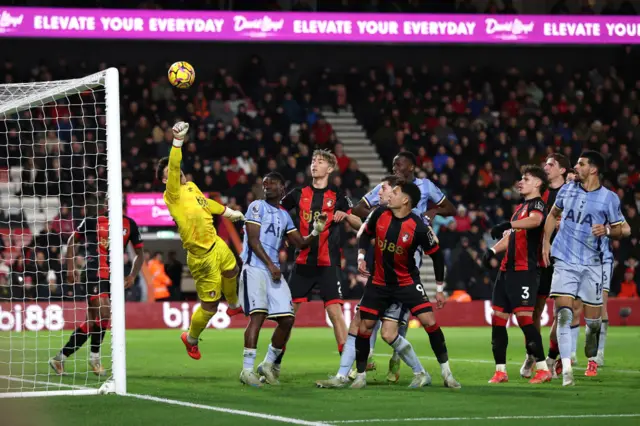 Kepa punches clear a shot at goal