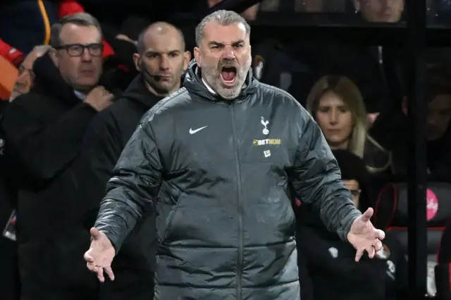 Postecoglou shouts in frustration