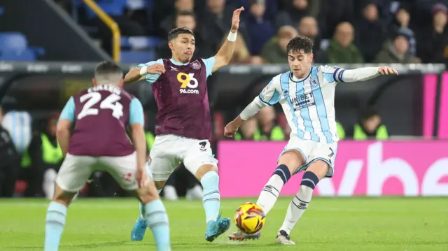 Jeremy Sarmiento of Burnley and Hayden Hackney of Middlesbrough