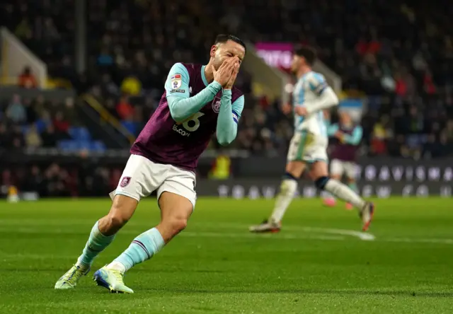 Burnley's Josh Brownhill reacts to a missed chance