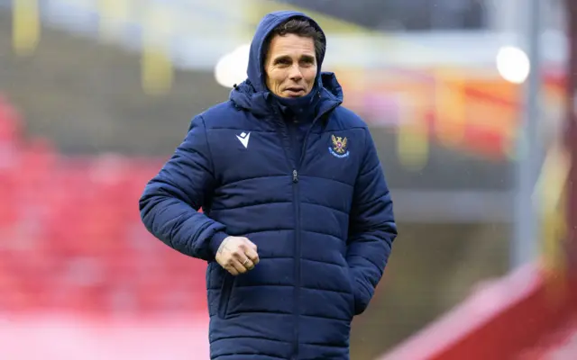 St Johnstone Head Coach Simo Valakari arrives ahead of a William Hill Premiership match between Aberdeen and St Johnstone at Pittodrie,